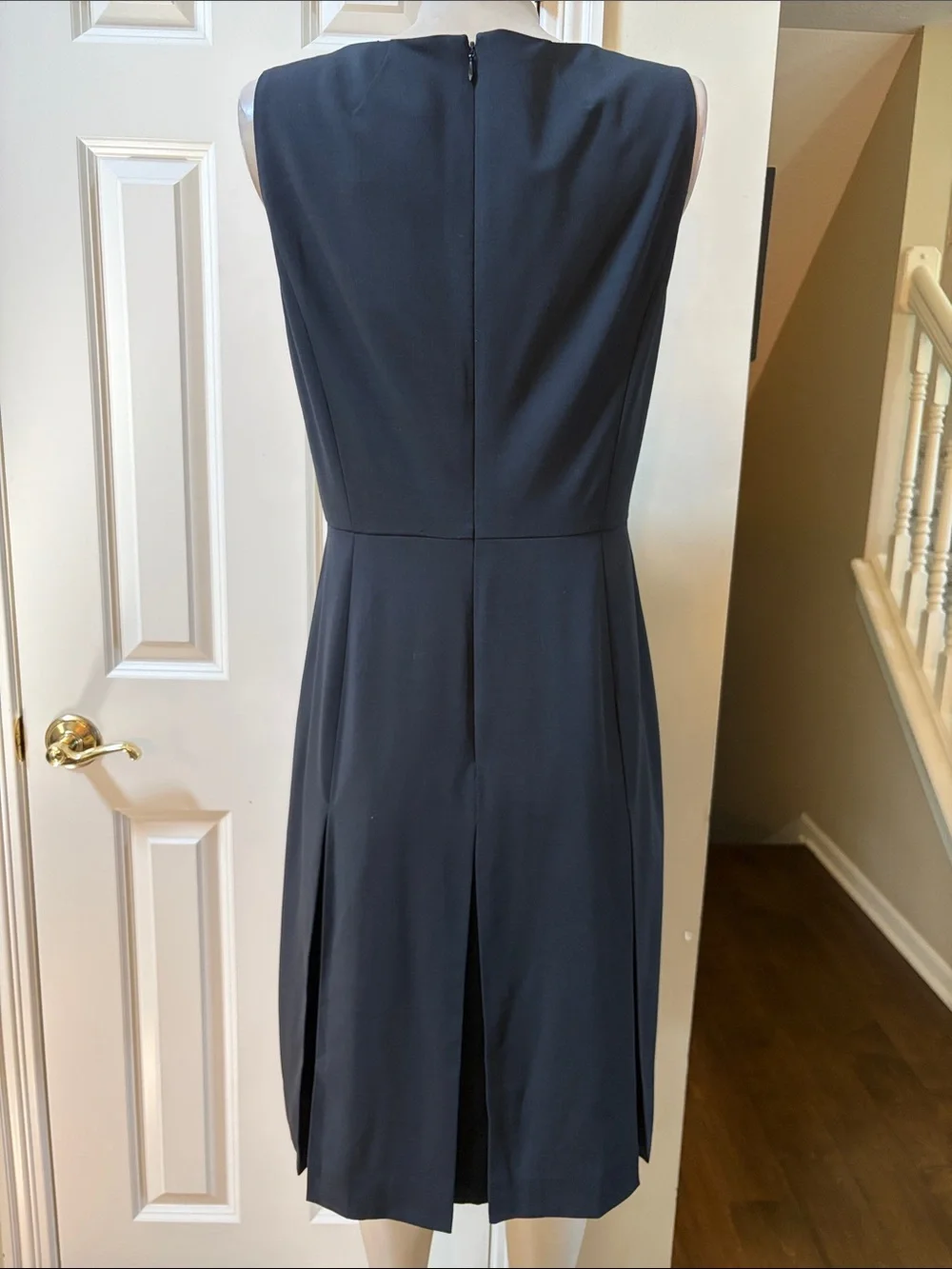 NWT J. Crew 365 Navy Sleeveless pleated Dress, 12